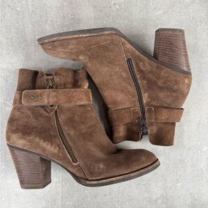 Paul Green Brown Suede Ankle Boots
